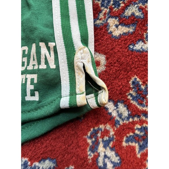 Vintage 70/80s Michigan State Gym Short Unisex Green Size S (28-30) - Picture 5 of 9